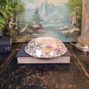 Vintage H&K Tunstall Old English Sampler Lid Gold Filigree Replacement 7"